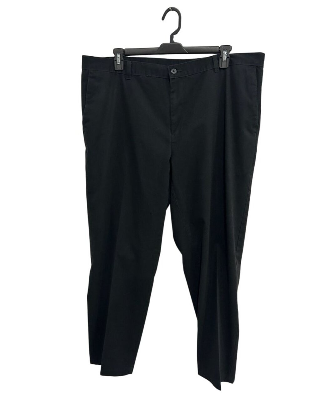 George 44 Mens Black Dress Pants Cotton Blend Flat Front Minimalist Quiet Luxury